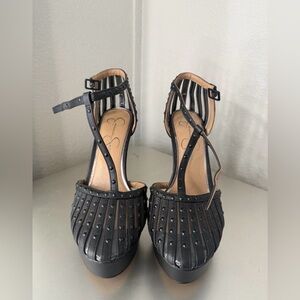 Jessica Simpson Black Strappy Heels